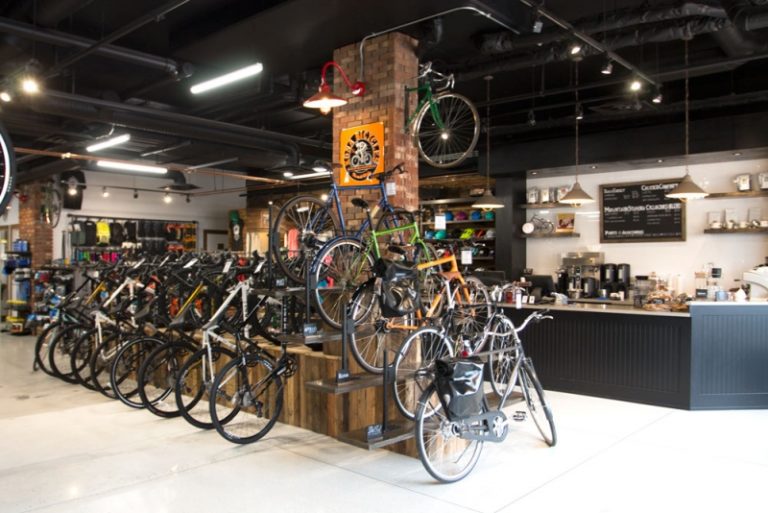 Inside Bike and Brew in Bridgeland Avenue Calgary