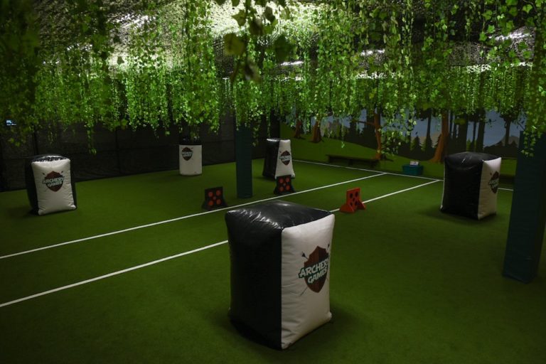 Inside Archery Games, Calgary's New Archery Tag Arena Avenue Calgary