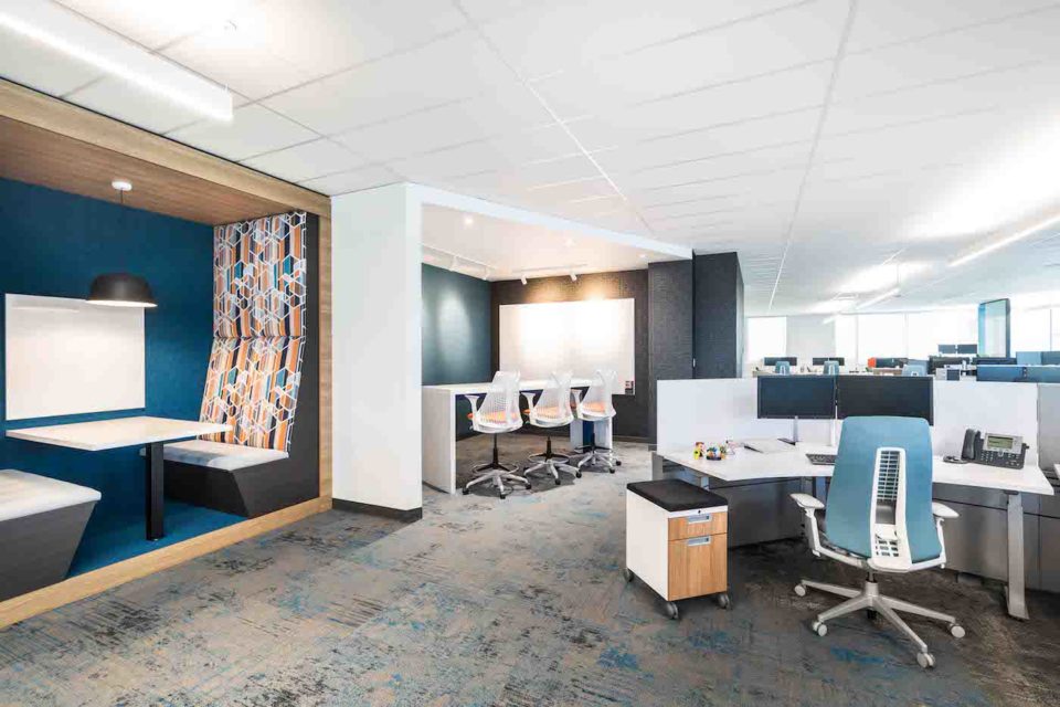 Inside Shaw Communications' Colourful and Collaborative Barlow Office Avenue Calgary