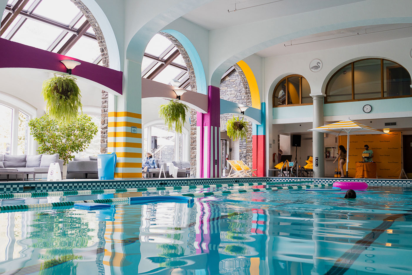 Inside Banffchella The Colourful Cabana Inspired Transformation Of The Fairmont Banff Springs Pools Avenue Calgary Inside Banffchella The Colourful Cabana Inspired Transformation Of The Fairmont Banff Springs Pools Avenue Calgary
