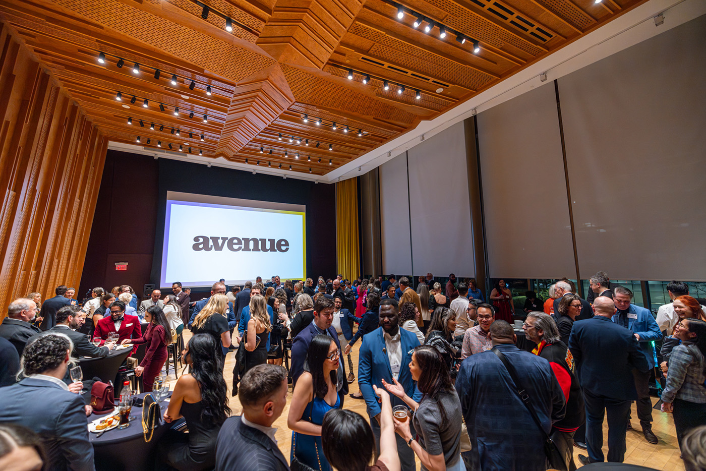 A room full of people at an event