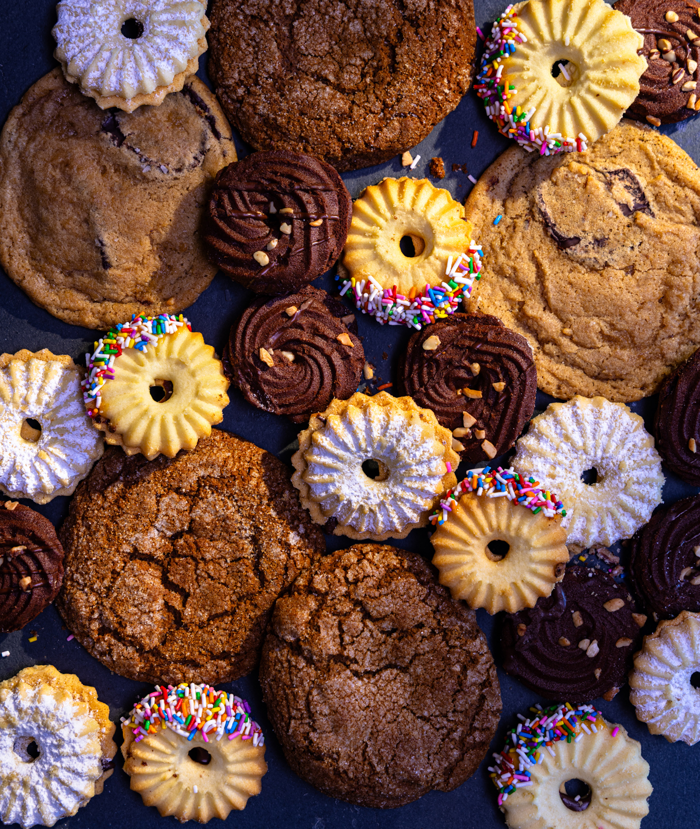 An assortment of cookies