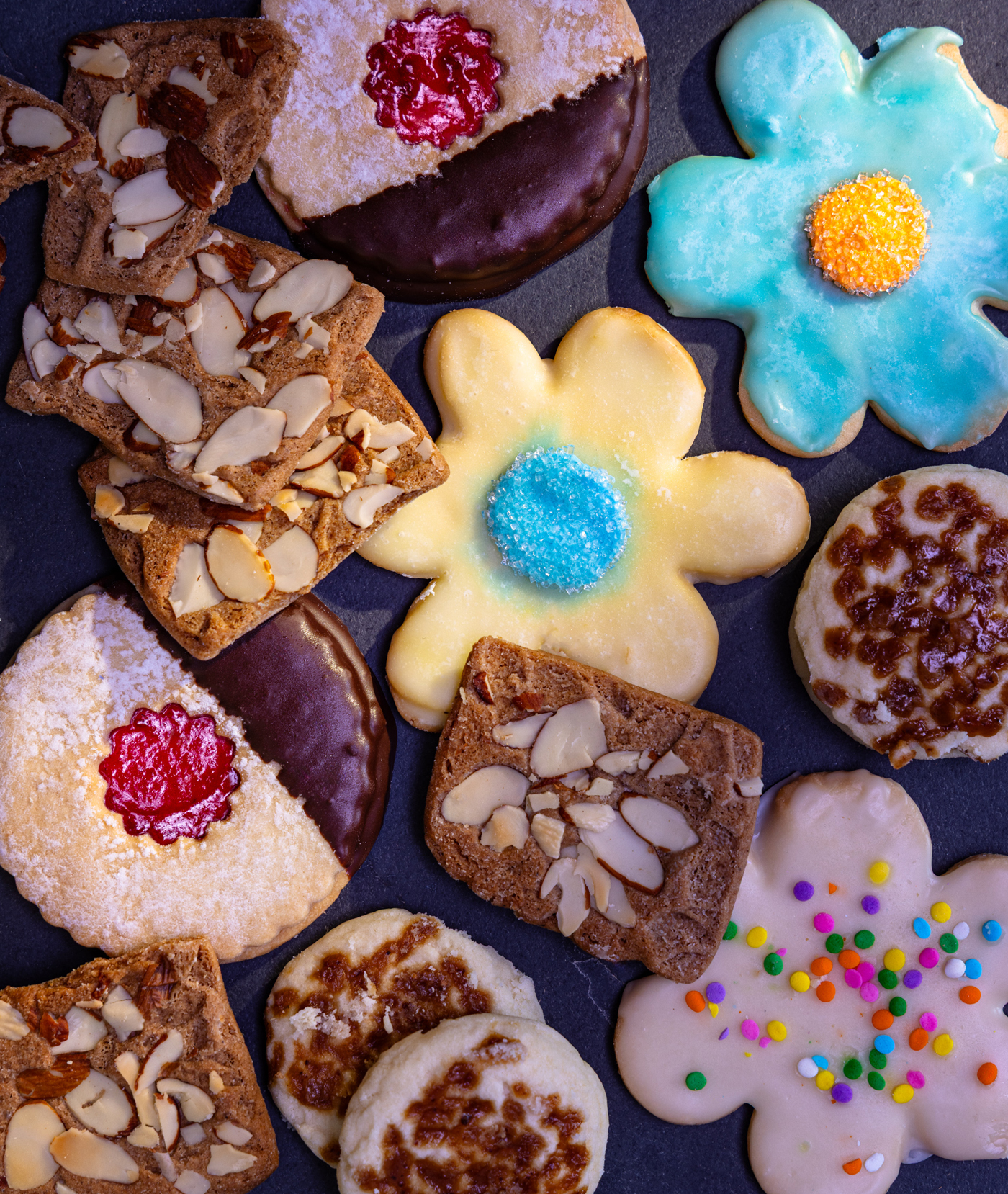 An assortment of cookies