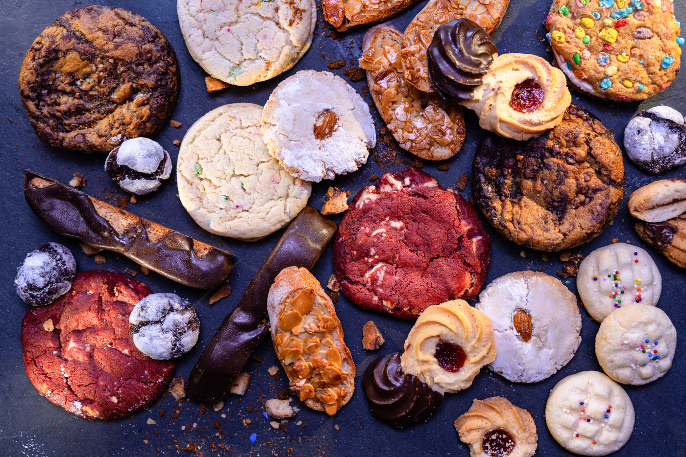 An assortment of cookies