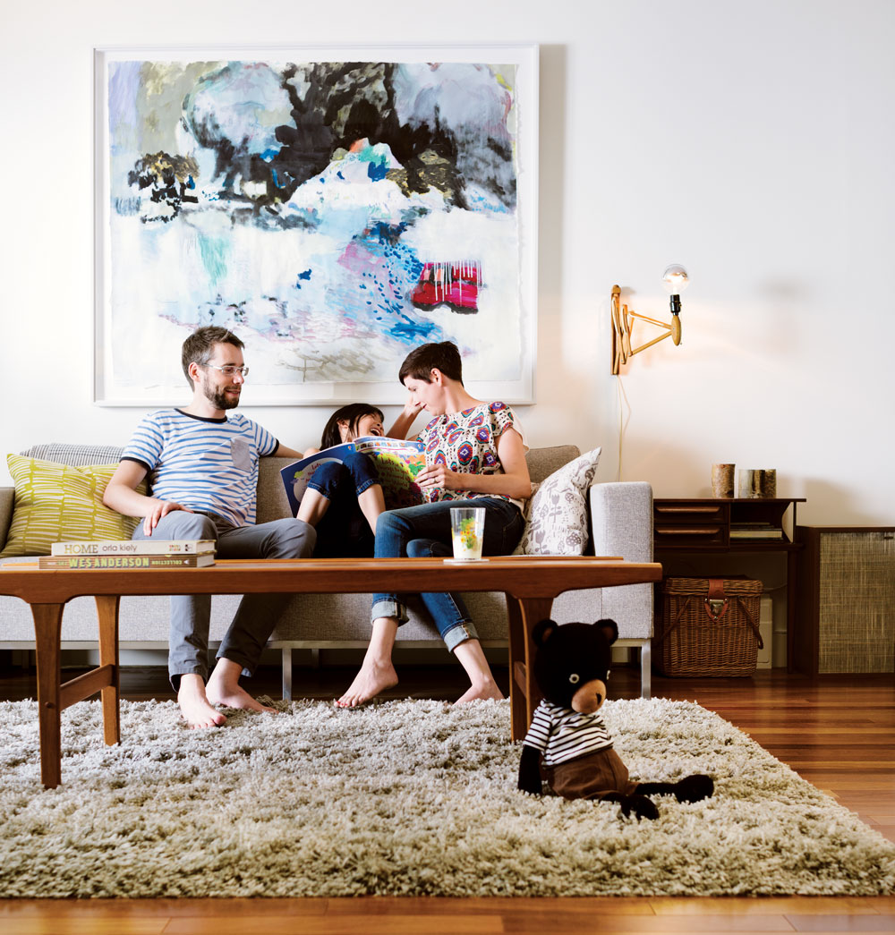 Homeowners James and Louisa Jensen believe it is important to “live with” the art in your home. Sometimes, says Louisa, the only way to tell if a piece is right for a space is to try it out for a while.