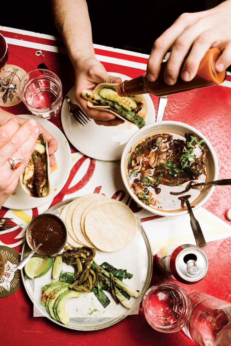 Lamb neck tacos at Native Tongues.