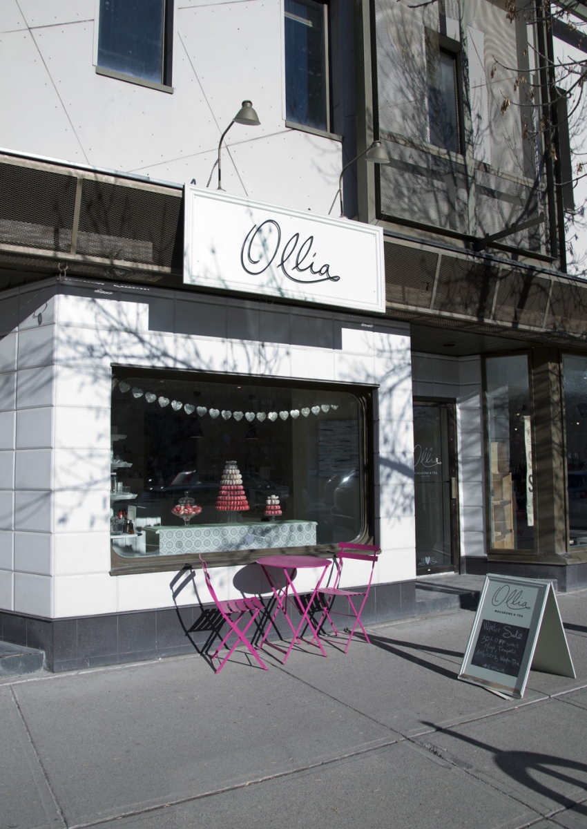 Located in Mount Royal Village, just off 17th Avenue and 8th Street S.W., Ollia Macarons & Tea has a perfect little terrasse to sit on and people-watch, Parisian-style, while you sip an in-house blended tea and nibble on some sweet treats.