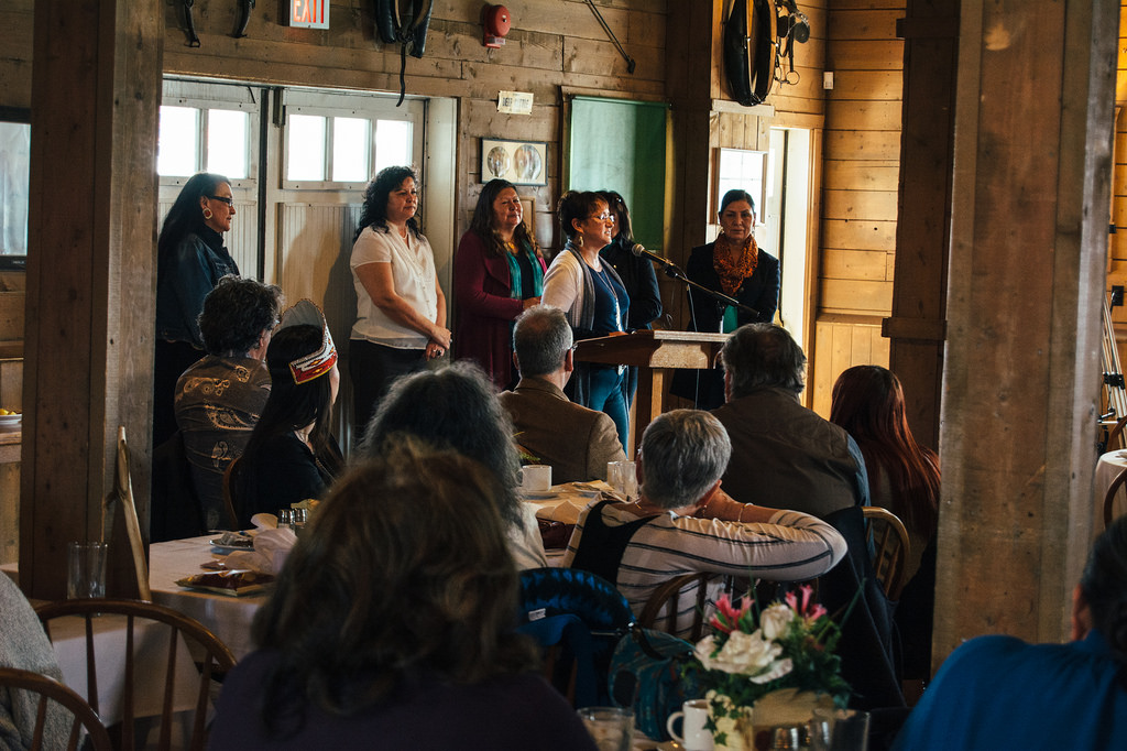 Carol Mason, Anita Eagle Bear, Genevieve Fox, Marlene Yellow Horn, Lorna Crowshoe.