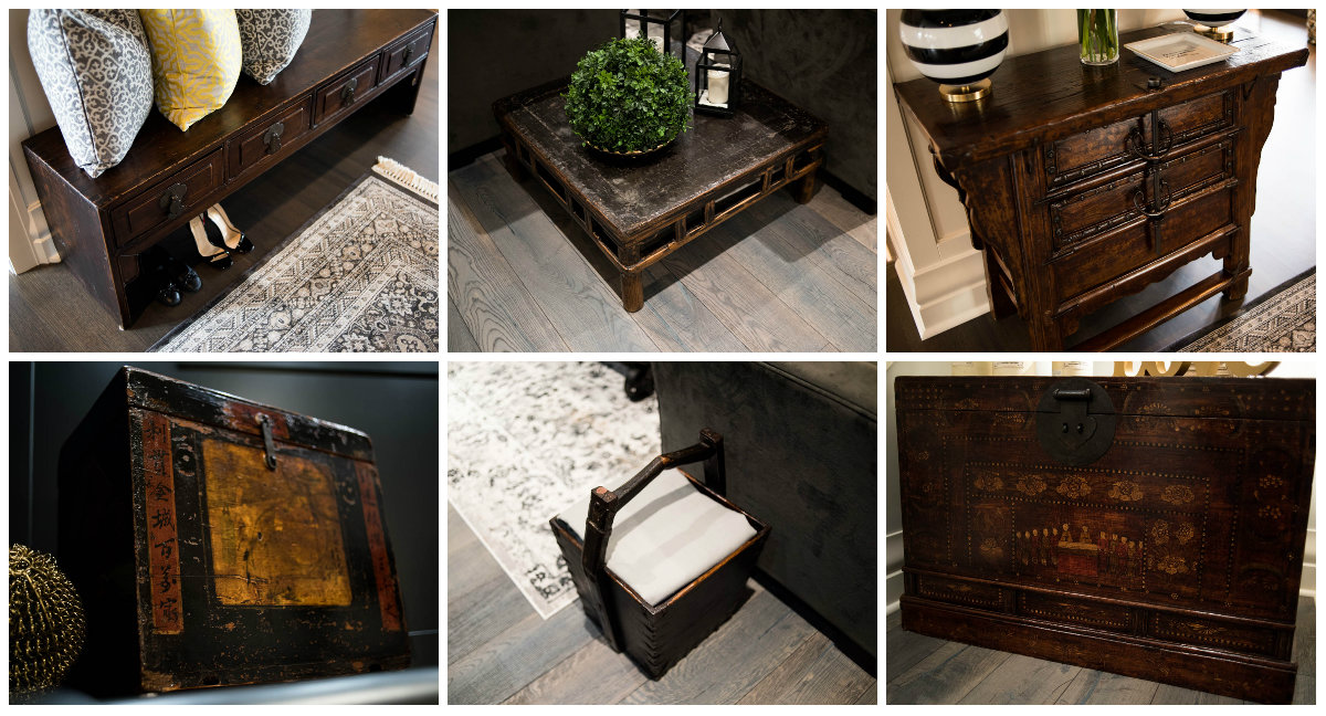 The home features several pieces of furniture from Inglewood antique store Hinchcliff & Lee.Â