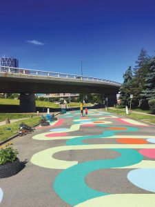 Local students are helping transform the 4th Avenue flyover space in Bridgeland.