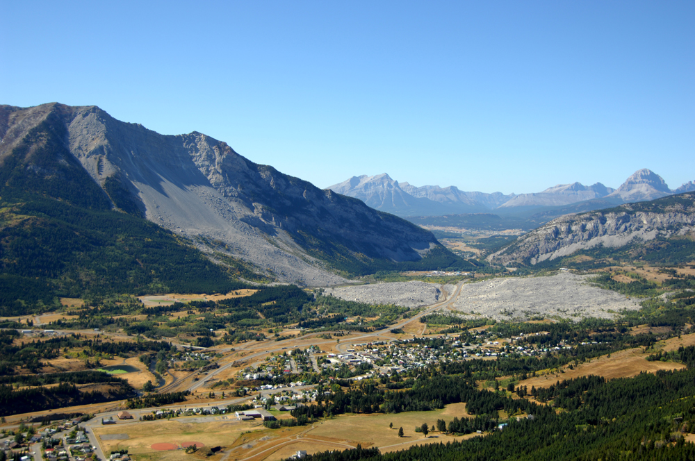 Turtle Mountain and Frank Slide.