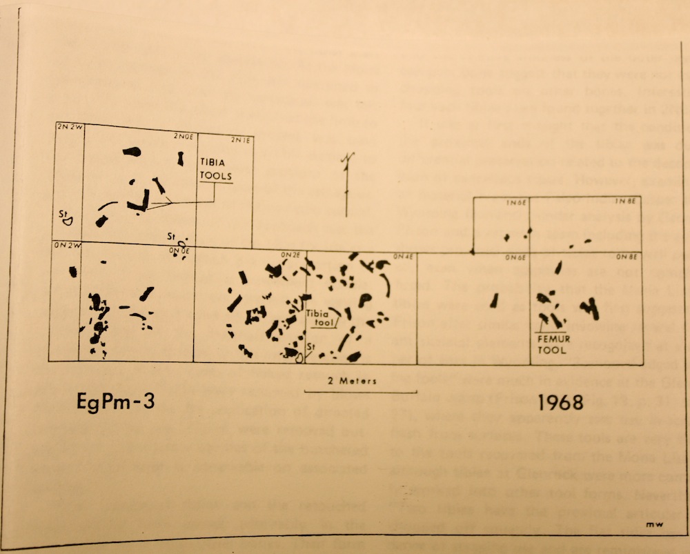 A layout of the Mona Lisa dig site.