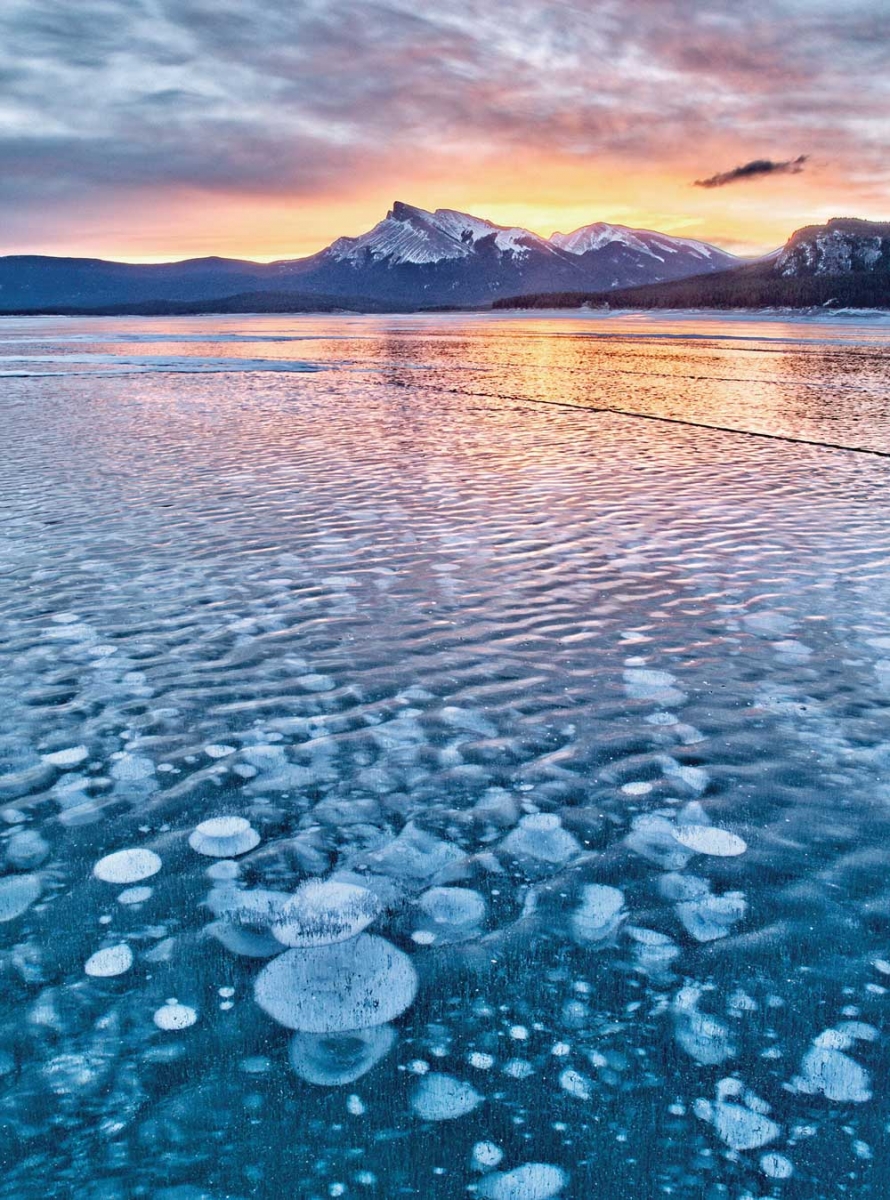 Abraham Lake at Aurum Lodge.