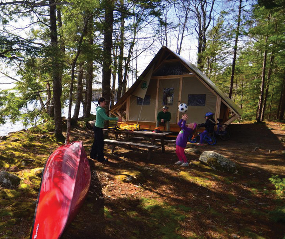 oTENTiks are a convenient cross between a tent and a rustic cabin.