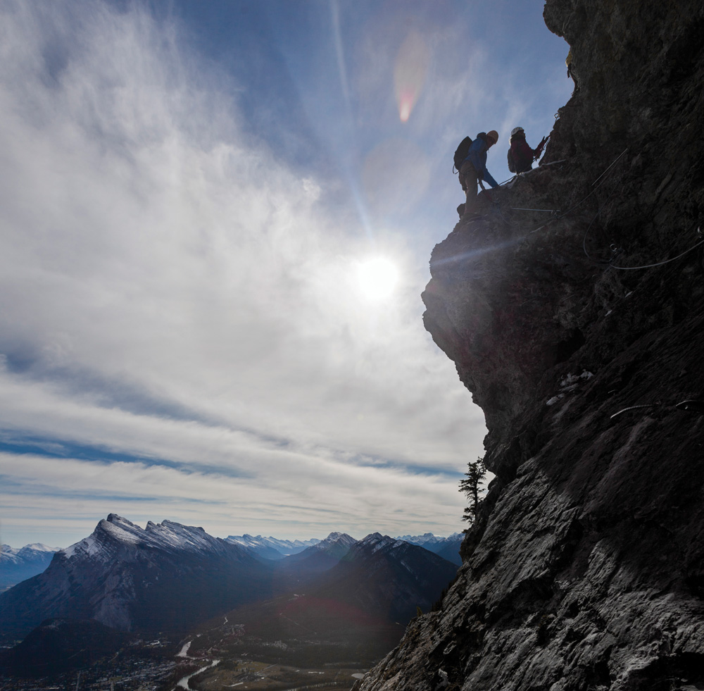 Via Ferrata at Mt. Norquay.