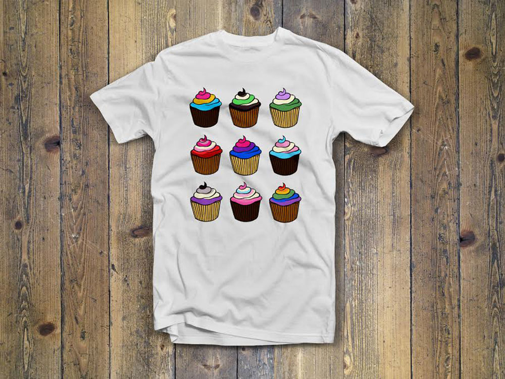 The cupcake design by Julia Tyler.