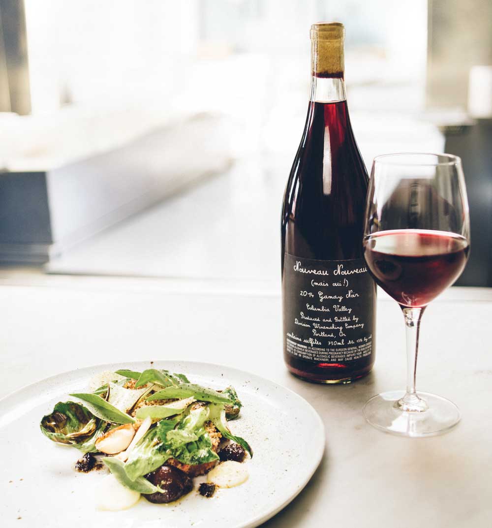 For something light and fun, try pairing gamay with lamb from Model Milk.