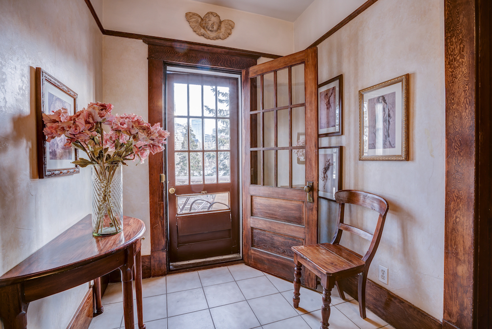 The property includes original woodwork throughout.