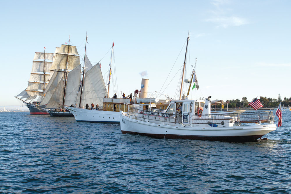 Tall ships and other historic vessels at the Maritime Museum.