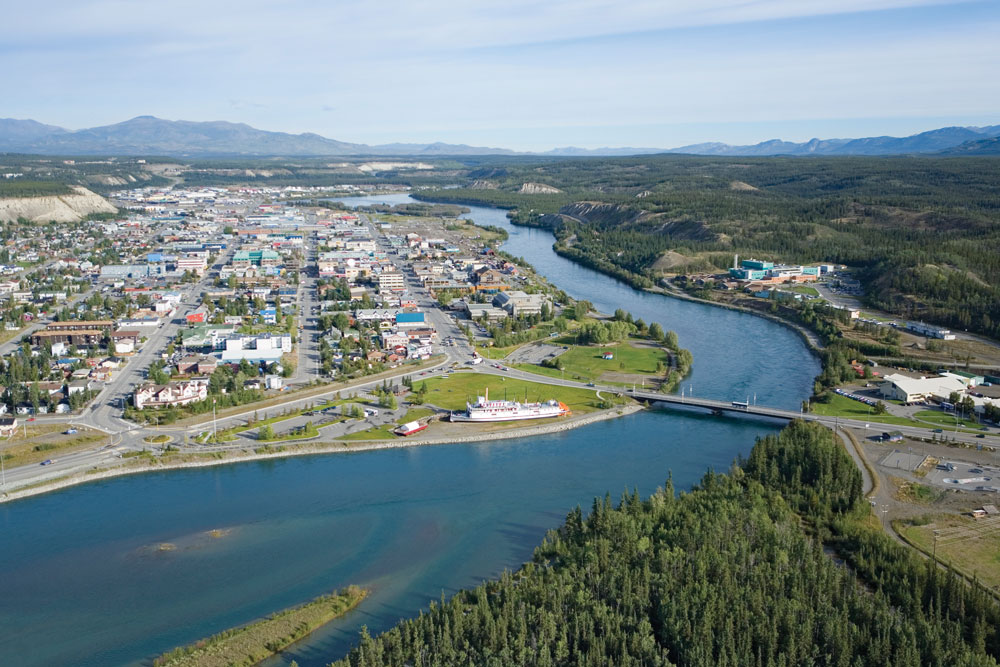 Aerial view of Whitehorse.