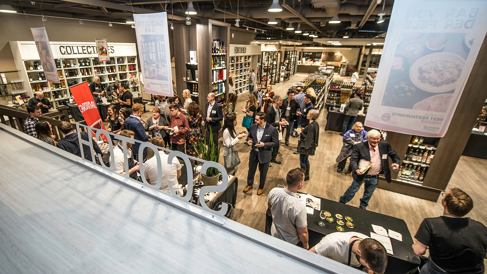 The party started on the main floor of Willow Park Wines & Spirits.